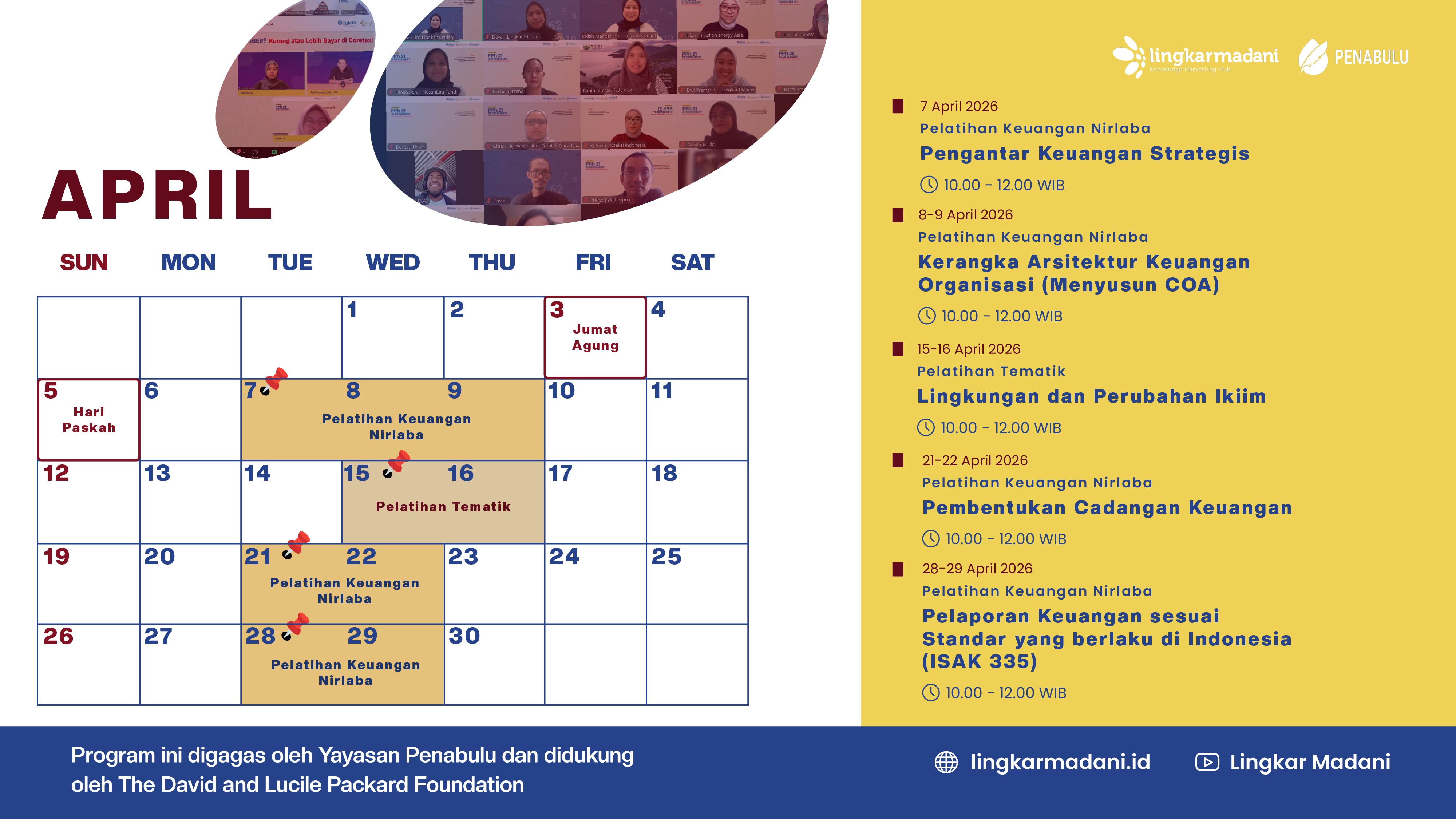 Kalender Kegiatan Lingkar Madani - April 2026